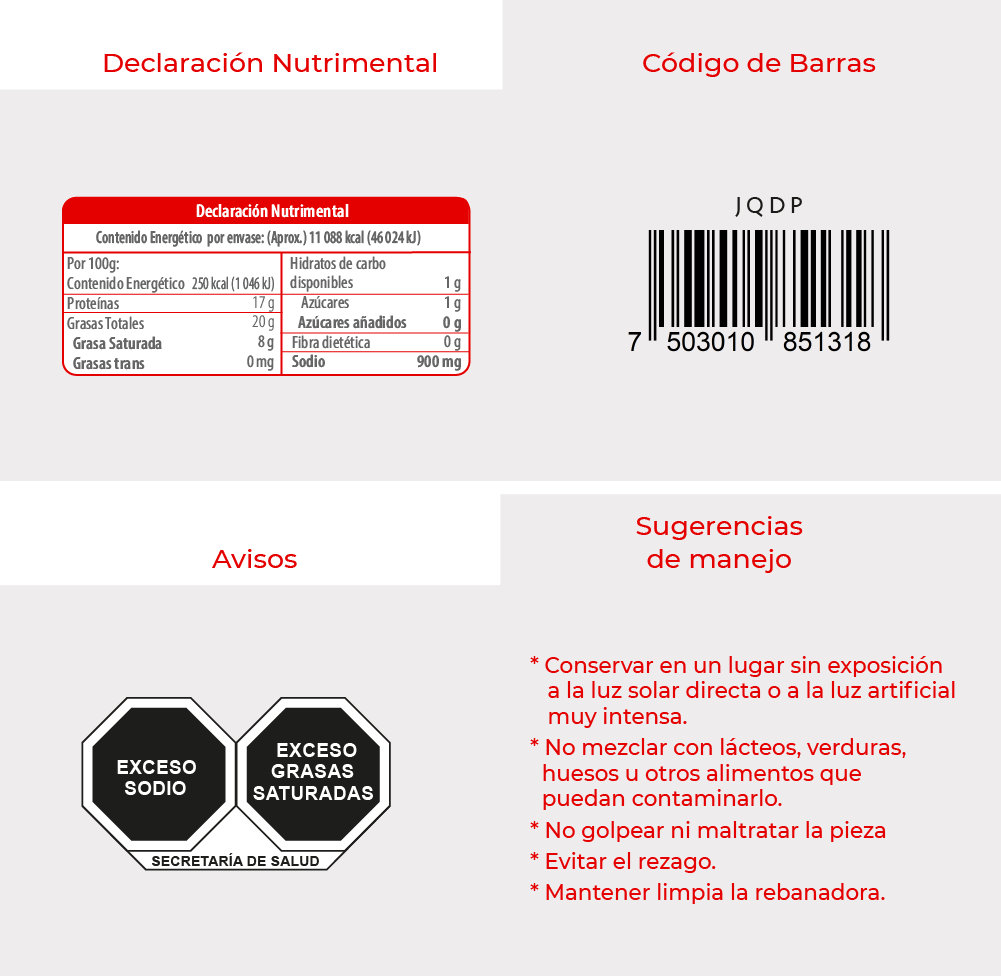 Informacion Queso de Puerco